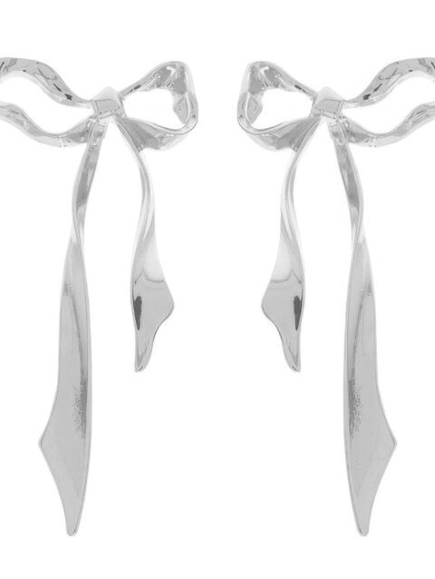 Polished Finish Bow Earrings