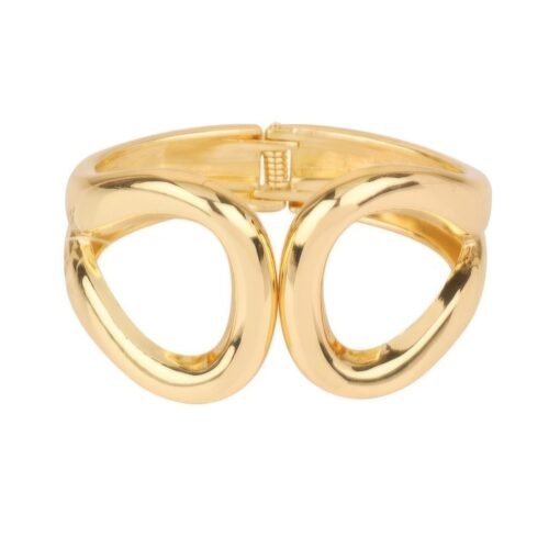 Open Inlay Hinged Bangle Bracelet