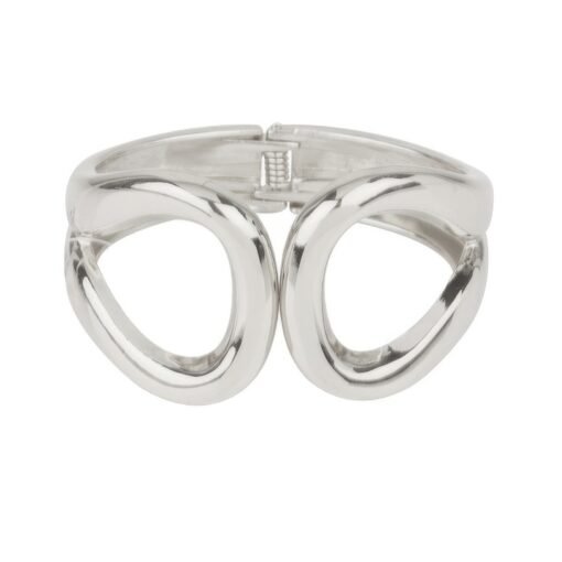 Open Inlay Hinged Bangle Bracelet