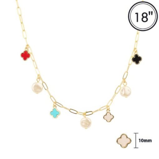 Quatrefoil Charm Pendant Necklace