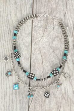 Two-strand Western Theme Charm Necklace