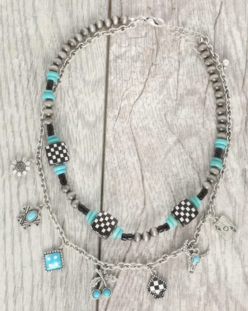 Two-strand Western Theme Charm Necklace