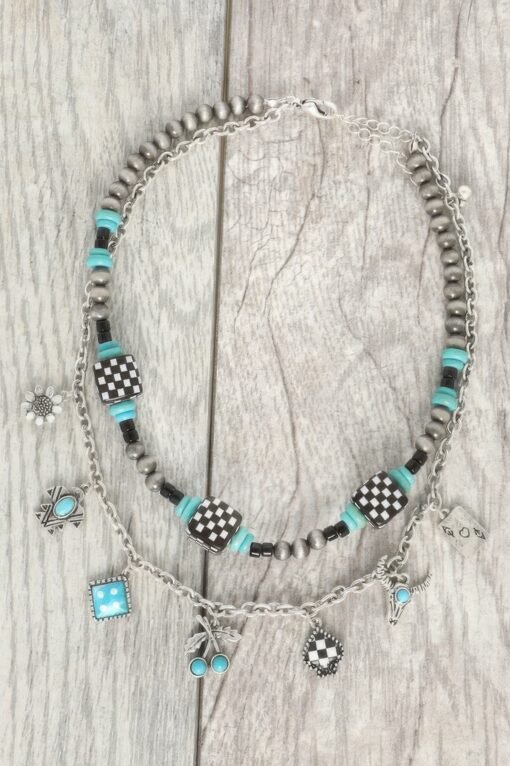 Two-strand Western Theme Charm Necklace