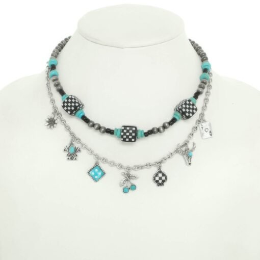 Two-strand Western Theme Charm Necklace