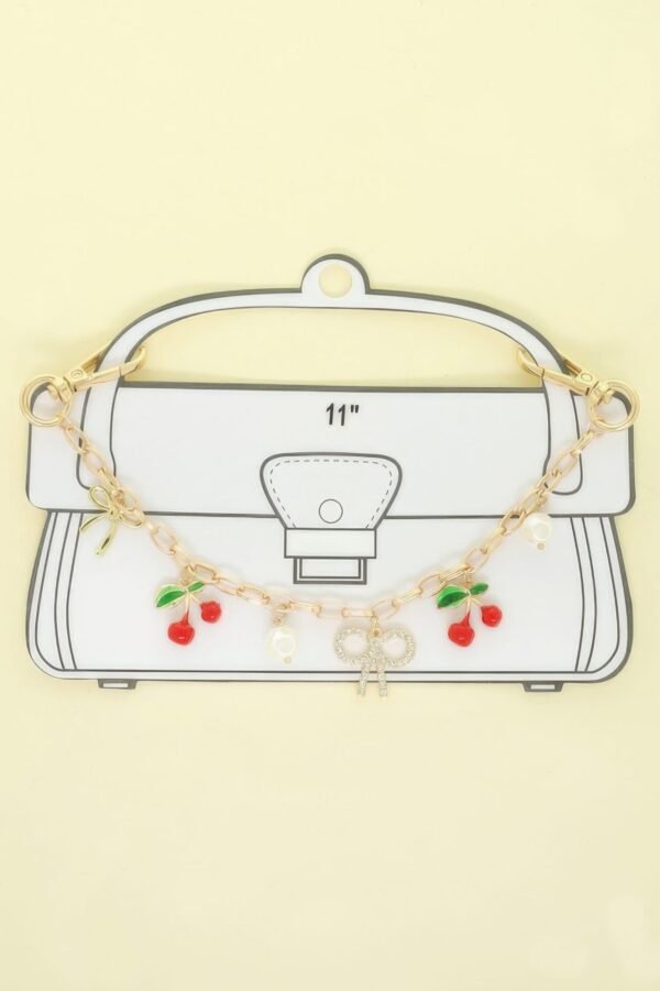 Cherry And Bow Theme Bag Charm Chain