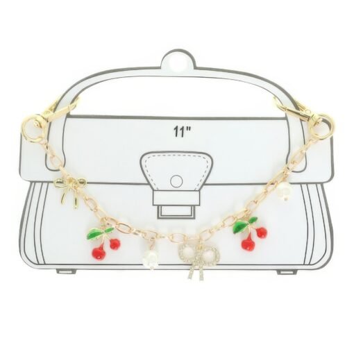 Cherry And Bow Theme Bag Charm Chain