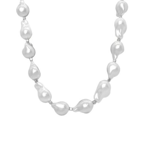 White Baroque Pearl Necklace