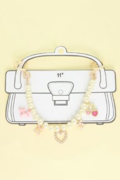 Whimsical Theme Pearl Bag Charm Chain
