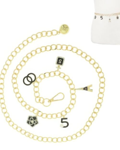 Fashionista Multi Charm Link Chain Belt