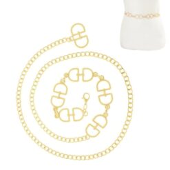 Fashionista Horse Shoe Inspired Chain Link Belt