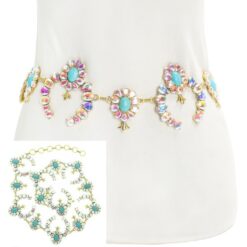 Western Squash Blossom Chain Link Belt