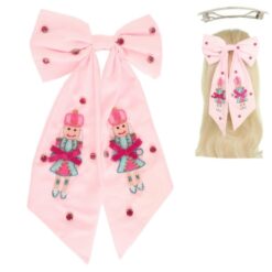 Christmas Nutcracker Bow Barrette Hair Clip