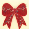 Christmas Lights Bow Beaded Barrette Hair Clip