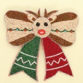 Christmas Rudolph Bow Barrette Hair Clip