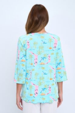 Plus Size Quarter Sleeve Merrow Top