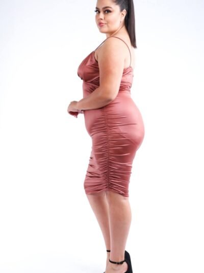 Ruched Pu Dress Ruched Pu Dress