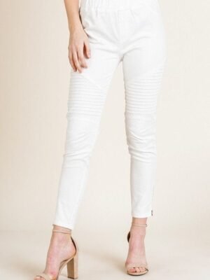 High Waist Skinny Moto Pant