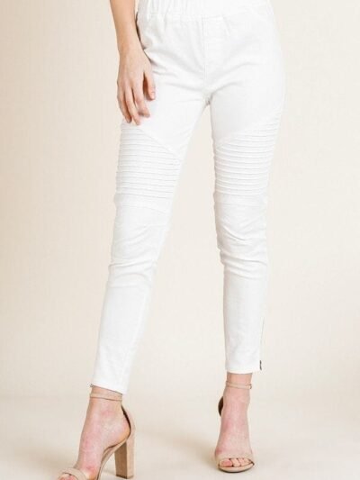 High Waist Skinny Moto Pant