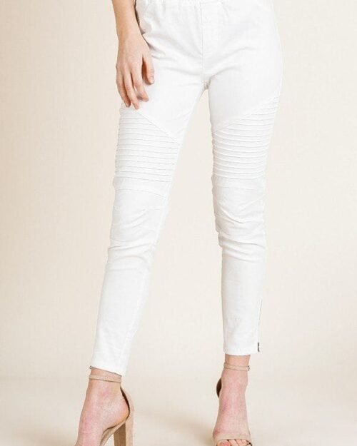High Waist Skinny Moto Pant