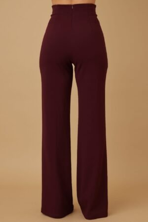 High-Rise Gold Buckle Pants – Slim Women’s Trousers High-Rise Gold Buckle Pants – Slim Women’s Trousers