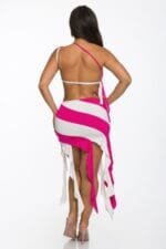 Asymmetric Crop Skirt Set