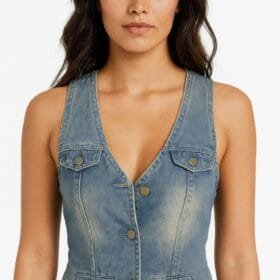 Sleeveless Vest Denim Top