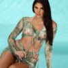 Printed Sheer Two Piece Set