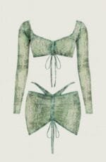 Printed Sheer Two Piece Set