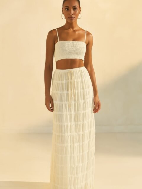 Sky Breeze Sheer Maxi Skirt