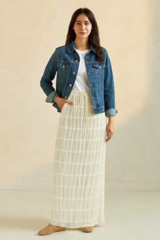 Sky Breeze Sheer Maxi Skirt - Image 3