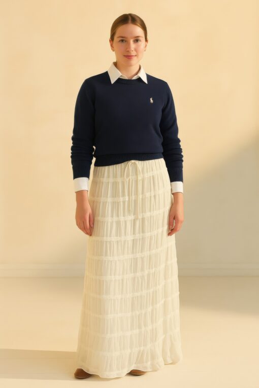 Sky Breeze Sheer Maxi Skirt - Image 4
