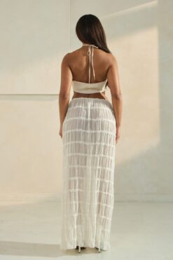 Sky Breeze Sheer Maxi Skirt