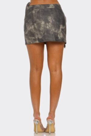 Faux Leather Strap Mini Skirt Faux Leather Strap Mini Skirt
