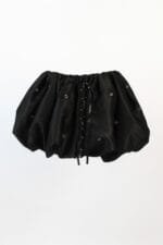 Bubble Lace Up Mini Skirt