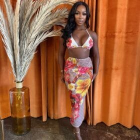 Mesh Midi Cover-up Skirt