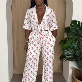 Cherry Pop Wide-leg Set