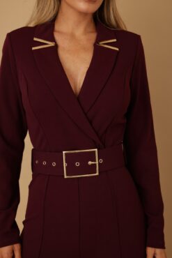 Blazer Suit Long Sleeve Jumpsuit