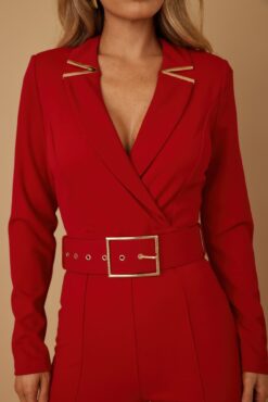 Blazer Suit Long Sleeve Jumpsuit