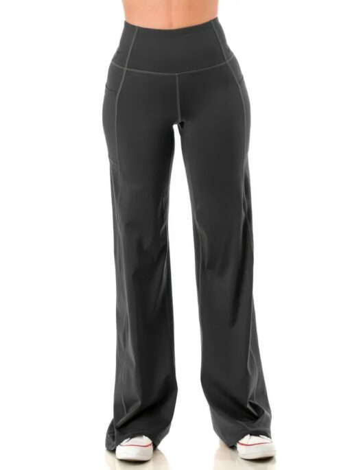 Wide Leg Flare Yoga Pants - Image 2