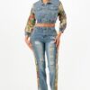Tapestry Contrast Denim Set