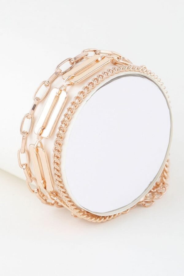 Triple Plate Curb Link Chain Bracelet