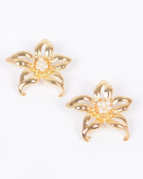 Vintage Metal Flower Earring