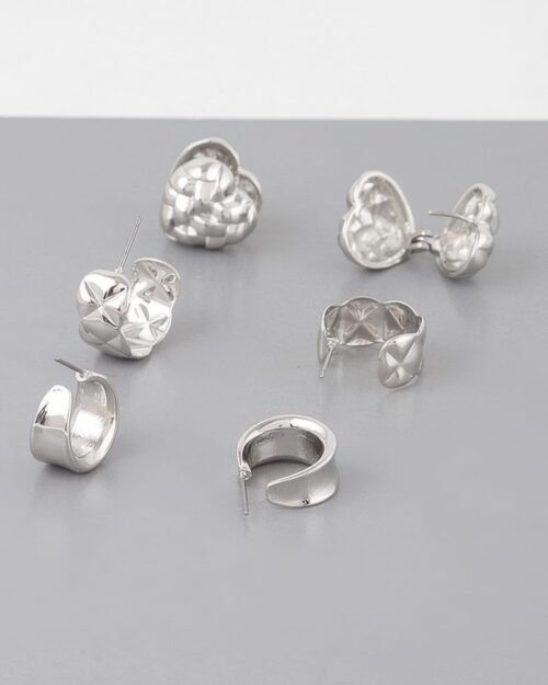 triple quilted earrings set