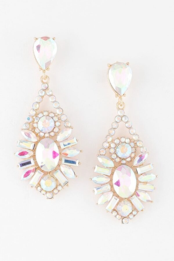 Multi Crystal Teardrop Earrings