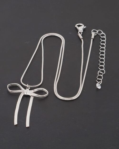 snake chain ribbon necklace