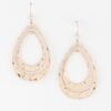 Hammered Double Teardrop Earrings