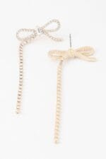 Half Ribbon Drop Earrings