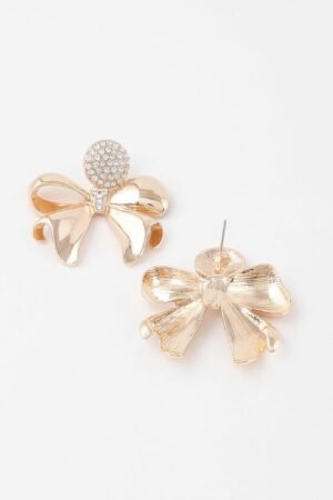Shiny Jeweled Ribbon Earrings Shiny Jeweled Ribbon Earrings