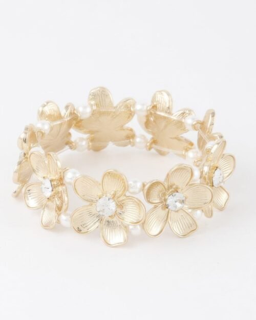 jeweled flower bracelet