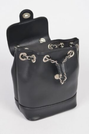 Faux Leather Flap Backpack
